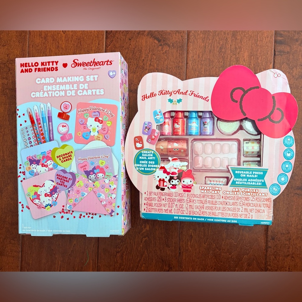 ❤️Pink Kids Nail Art & Card Making Set HELLO KITTY
AND FRIENDS New 2 PC